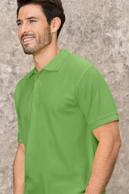 Los poloshirt voor heren, erwt groen