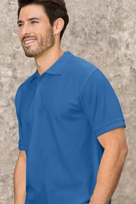 Los poloshirt voor heren, lichtblauw