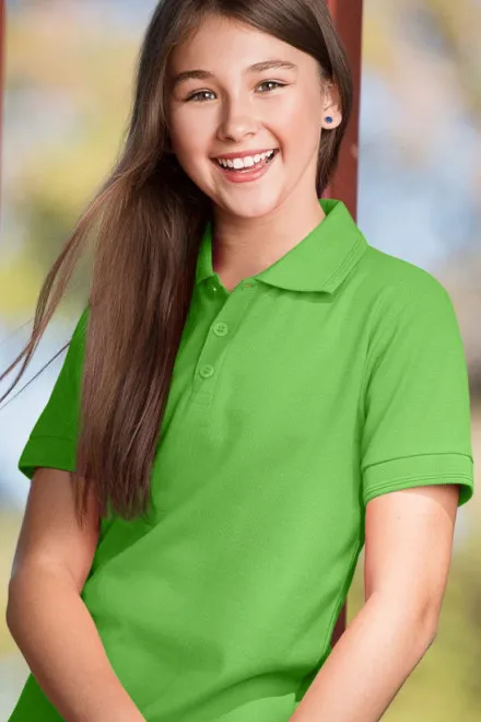Poloshirt voor kinderen, appel groen