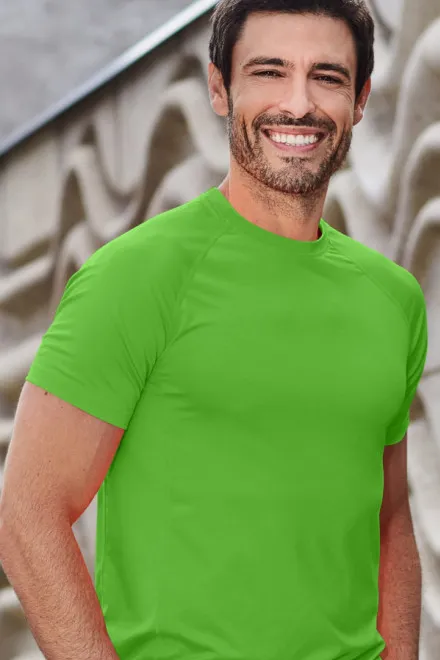 Sport-T-shirt voor heren, appel groen