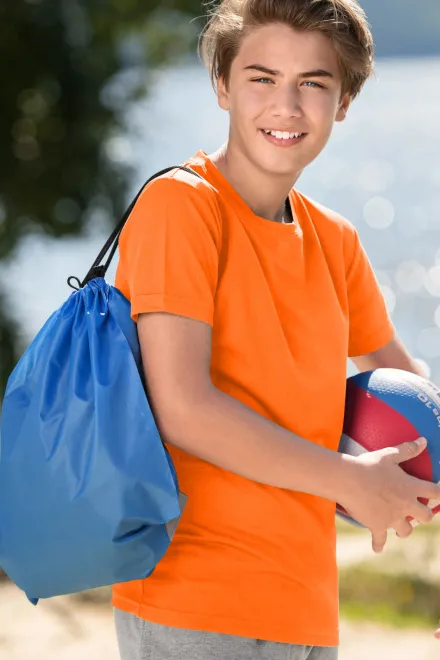 Sport-T-shirt voor kinderen, neon oranje