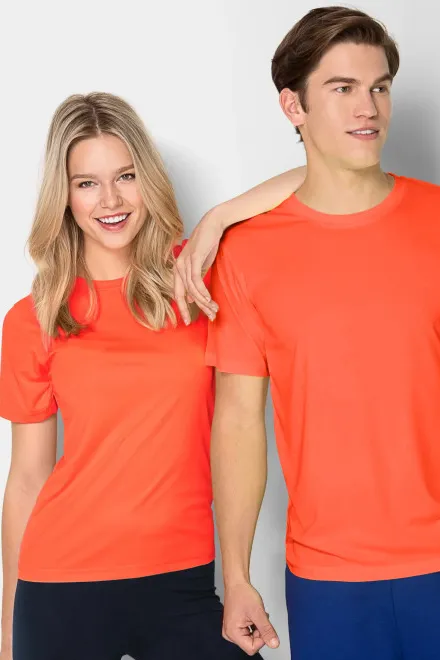 Uniseks sport-T-shirt, neon oranje