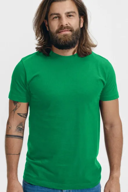 Uniseks T-shirt met een hoger gewicht, gras groen