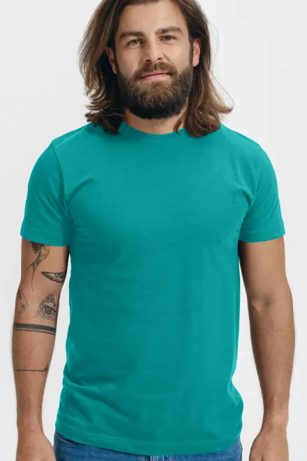 Uniseks T-shirt met een hoger gewicht, smaragdgroen