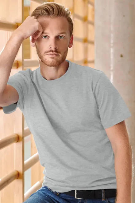 Zwaar T-shirt, lichtgrijs marmer