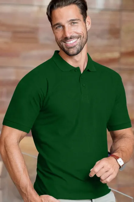 Zwaargewicht poloshirt voor heren, fles groen