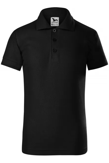 Poloshirt voor kinderen - zwart, 122 cm / 6 jaar