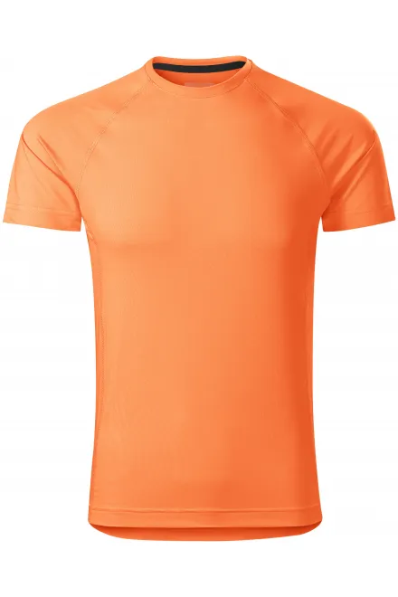 Sport-T-shirt voor heren - neon mandarijn, XL