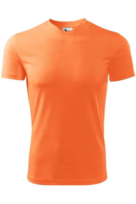 Sport-T-shirt voor kinderen - neon mandarijn, 134 cm / 8 jaar