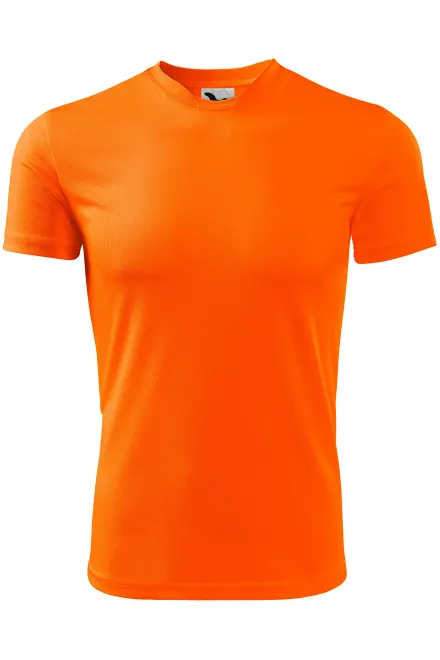 Sport-T-shirt voor kinderen - neon oranje, 134 cm / 8 jaar