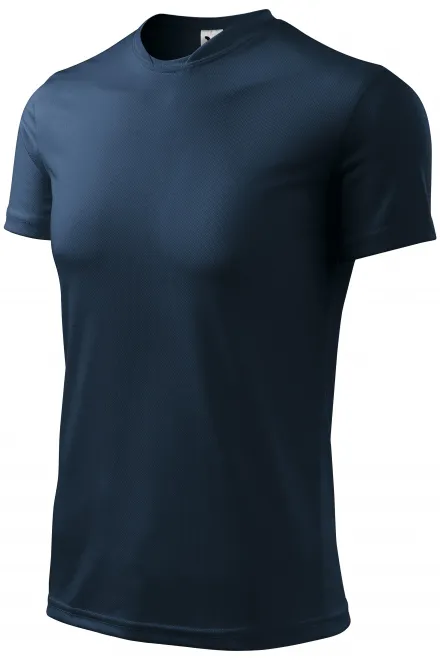 T-shirt met asymmetrische halslijn, donkerblauw
