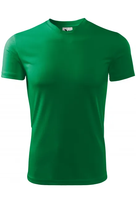T-shirt met asymmetrische halslijn - gras groen, XL