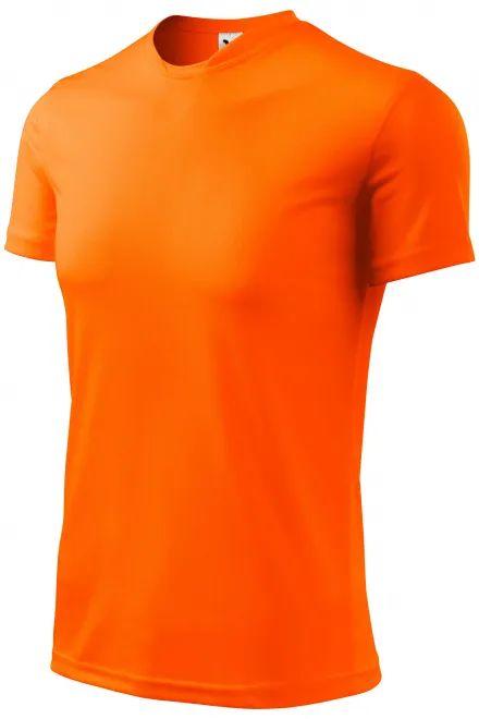 T-shirt met asymmetrische halslijn, neon oranje