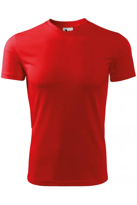 T-shirt met asymmetrische halslijn - rood, XL