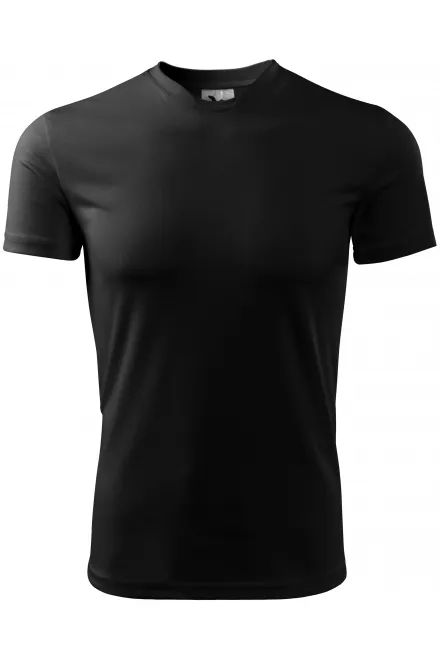T-shirt met asymmetrische halslijn - zwart, XL