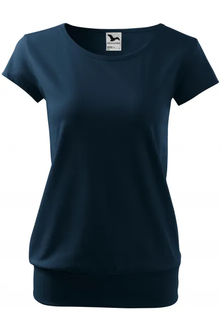 Trendy dames T-shirt - donkerblauw, S