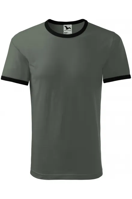 Unisex contrast T-shirt - donkere leisteen, S